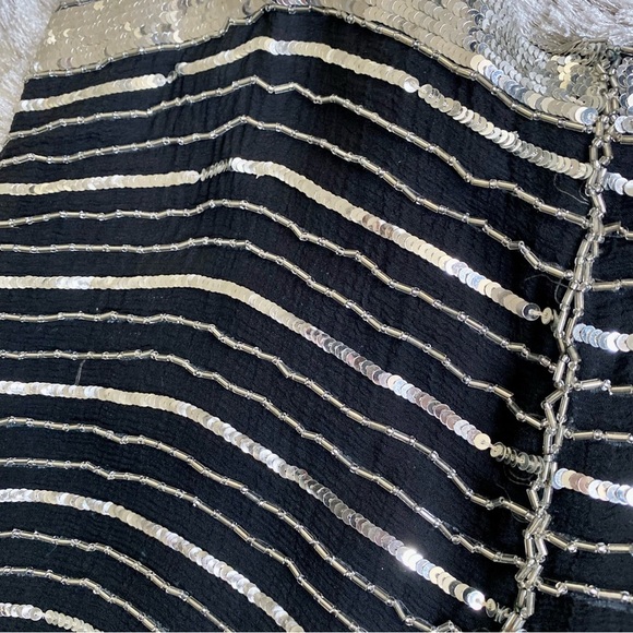 Metamorphosis 100% Pure Silk Beaded Sequin Gatsby Top Size Medium - Picture 6 of 8